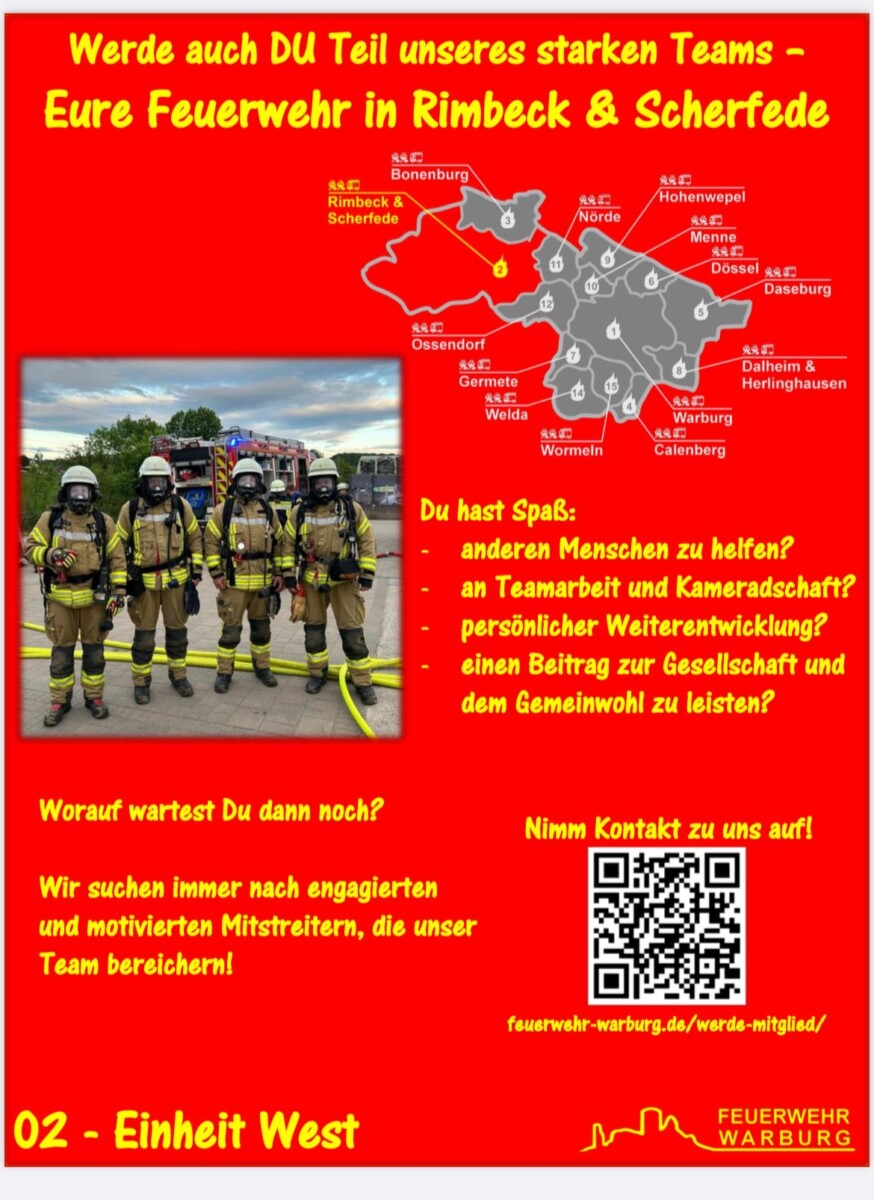 Werde Teil unseres starken Teams – Feuerwehr Rimbeck und Scherfede