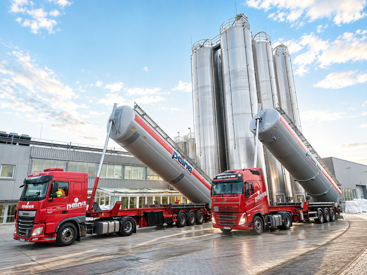 Silofahrzeug der Peine GmbH in Scherfede